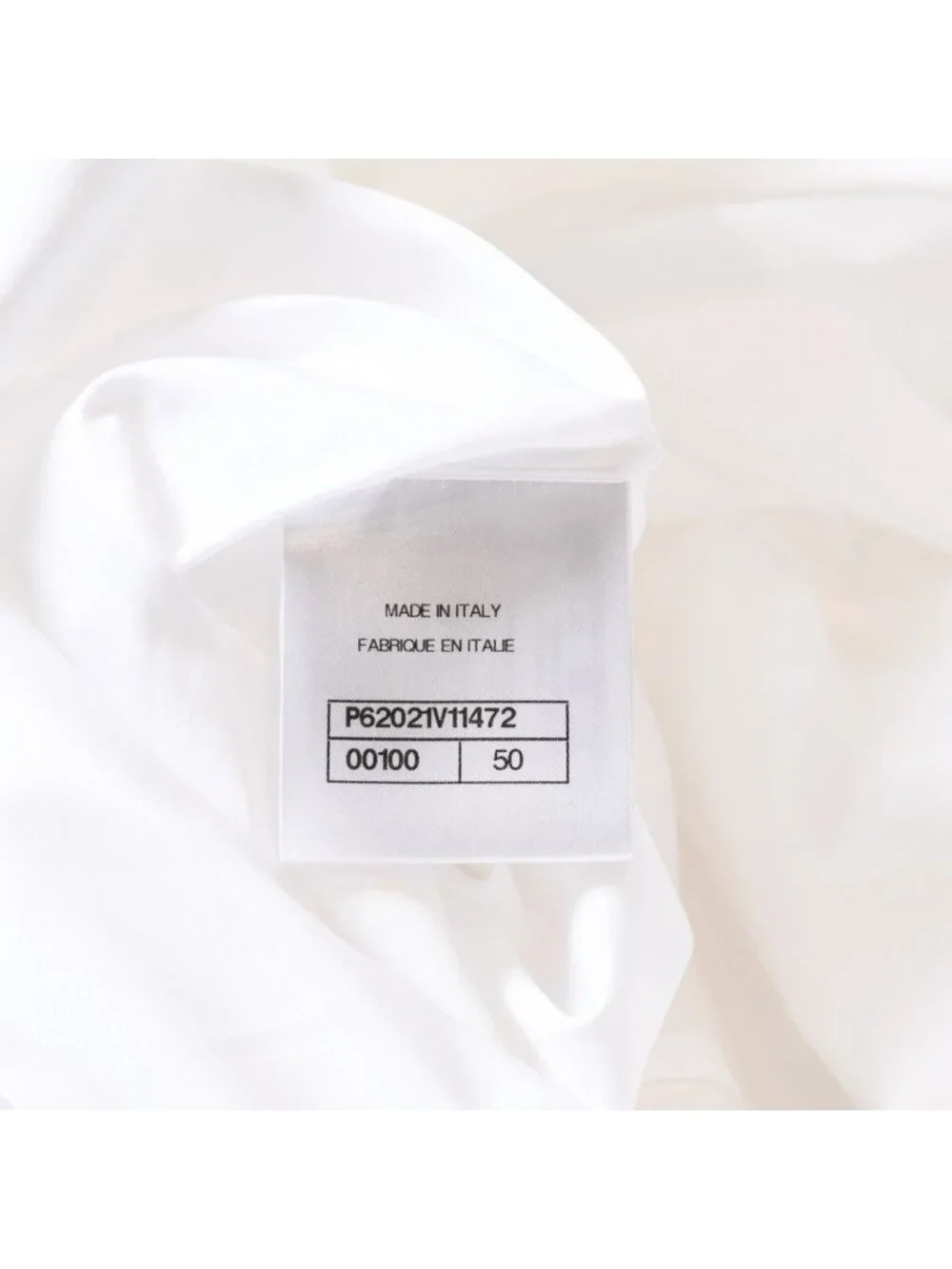 Chanel Long Sleeve Shirt Blouse CC Logo Cotton White Gold